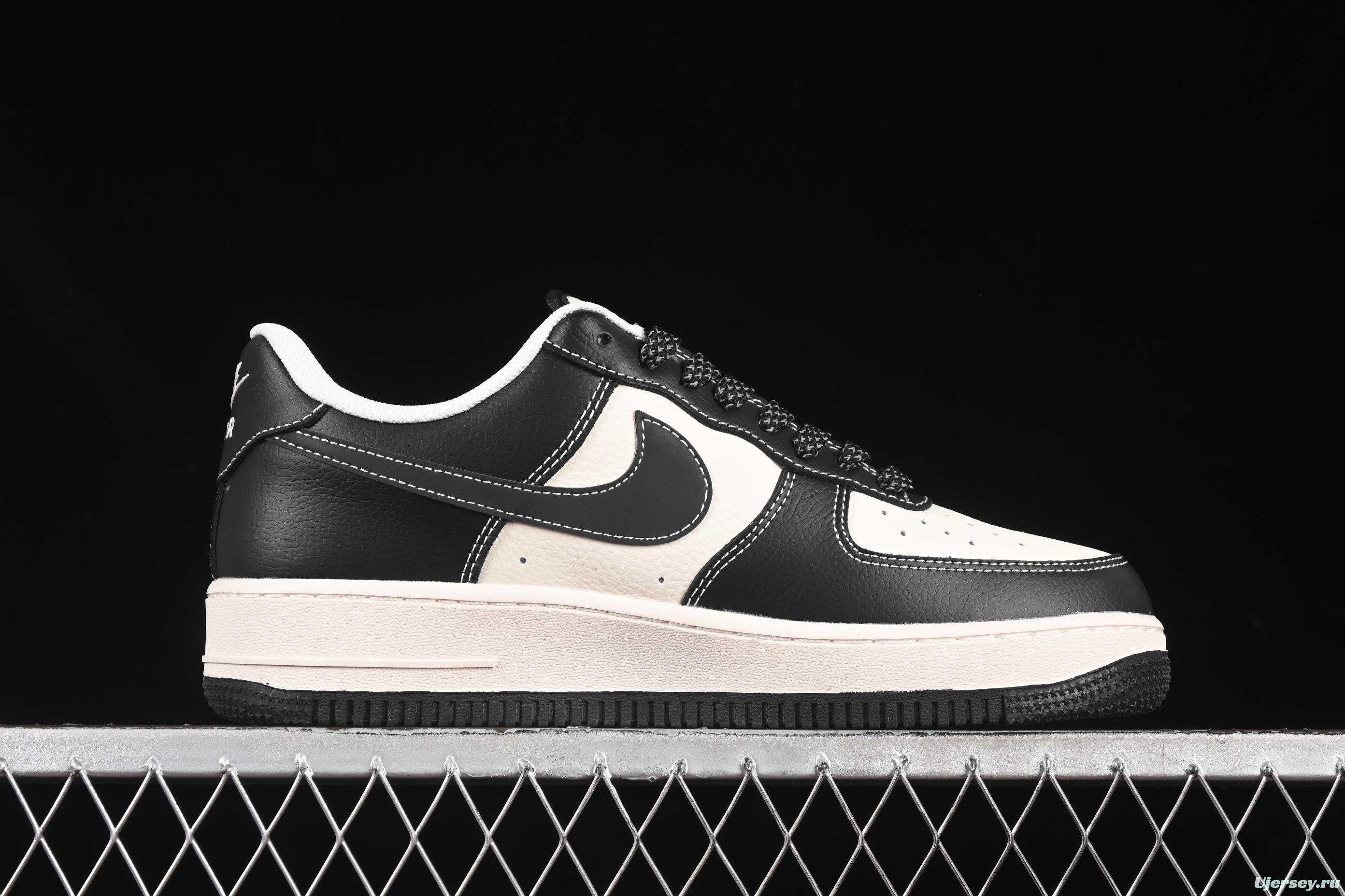 Nike Air Force 1 '07 Low Supreme Casual Sneakers in Beige Black - HH7518-053