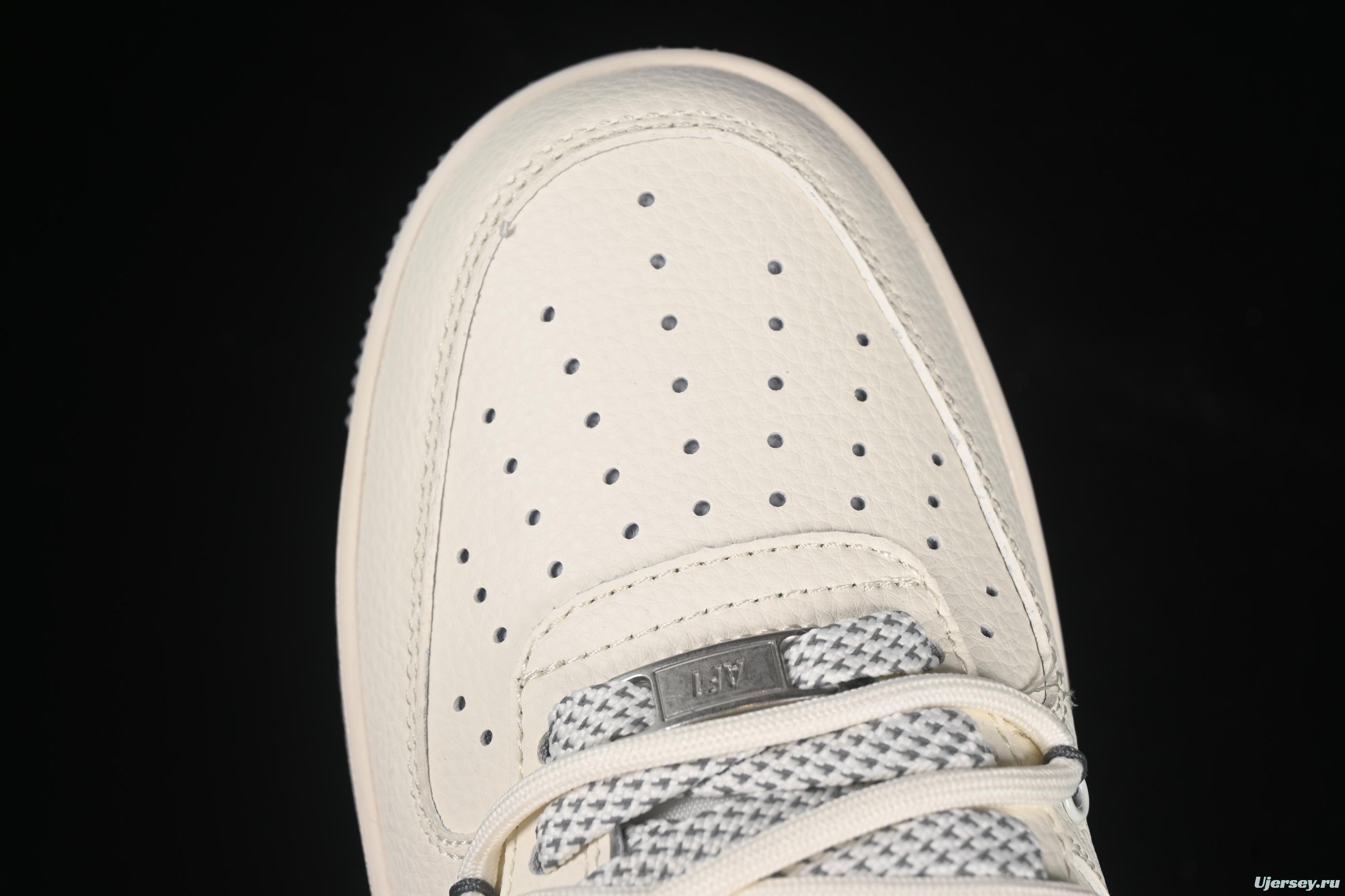 Nike Air Force 1'07 Low LV Collaboration Grey Pattern Drawstring Casual Sneakers - DM6868-065