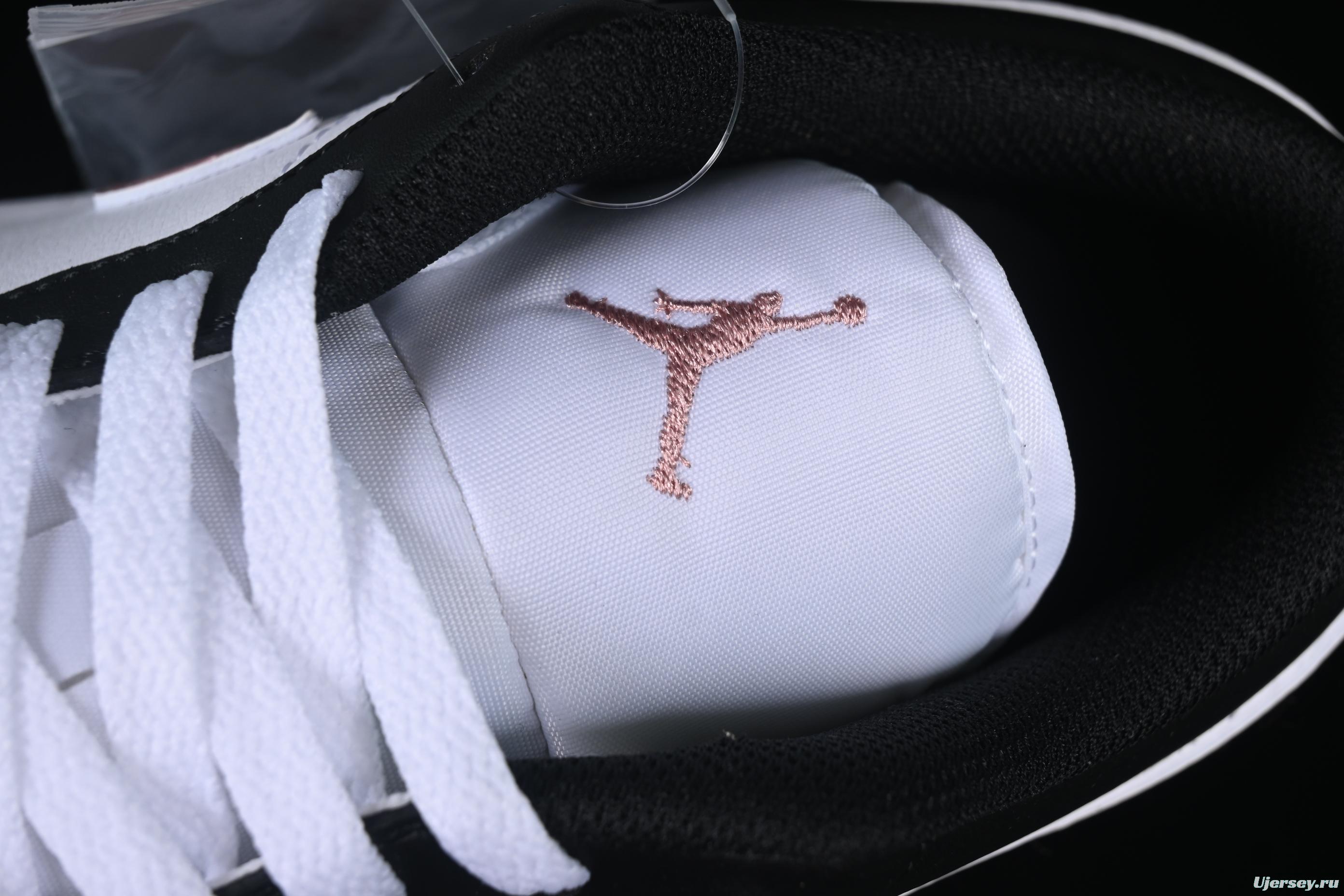 Nike Air Jordan 1 Low AJ1 Casual Sneakers in Black White Pink - 553558-165