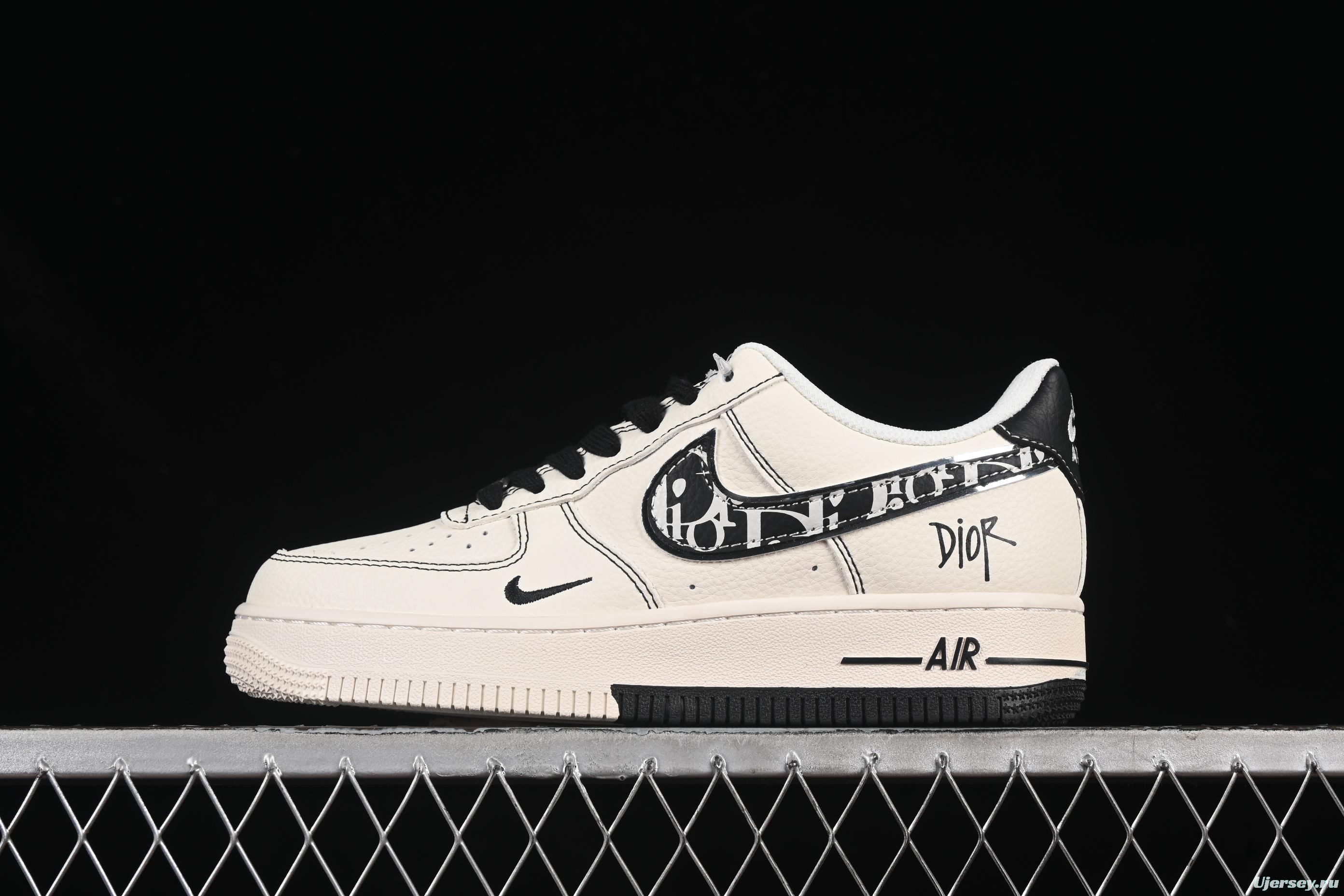 Nike Air Force 1 '07 Low Dior Collaboration Two-Tone Dior Swoosh Casual Sneakers - XS1958-544