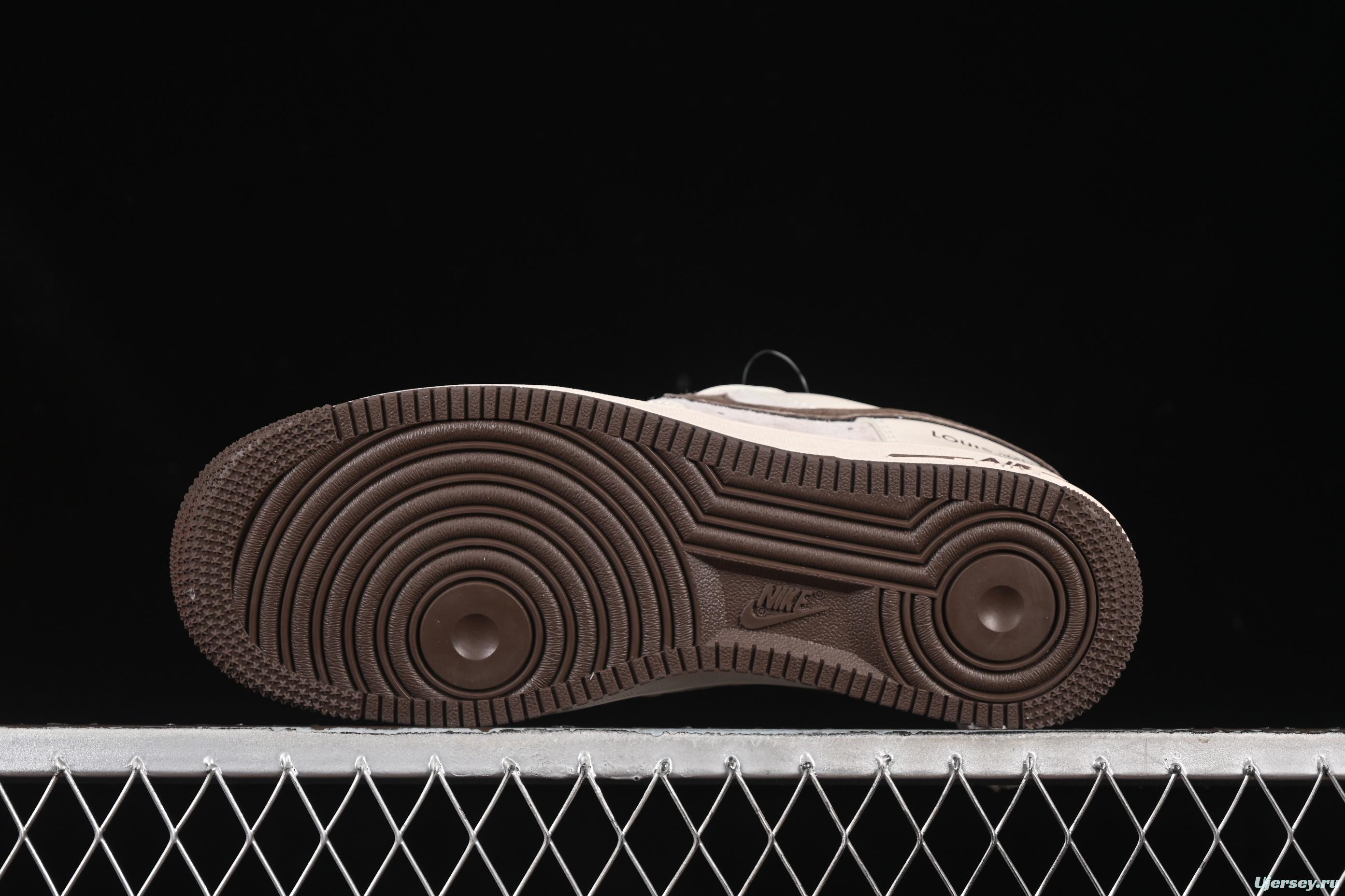 Nike Air Force 1'07 Low LV Collaboration Tan Brown Red Sole Casual Sneakers - XX3168-129