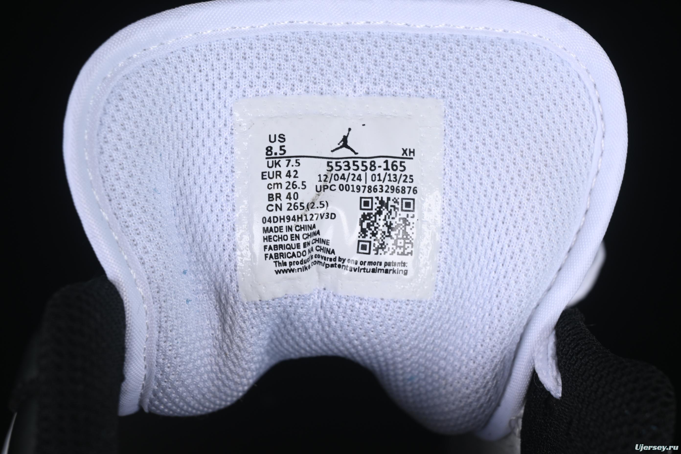 Nike Air Jordan 1 Low AJ1 Casual Sneakers in Black White Pink - 553558-165