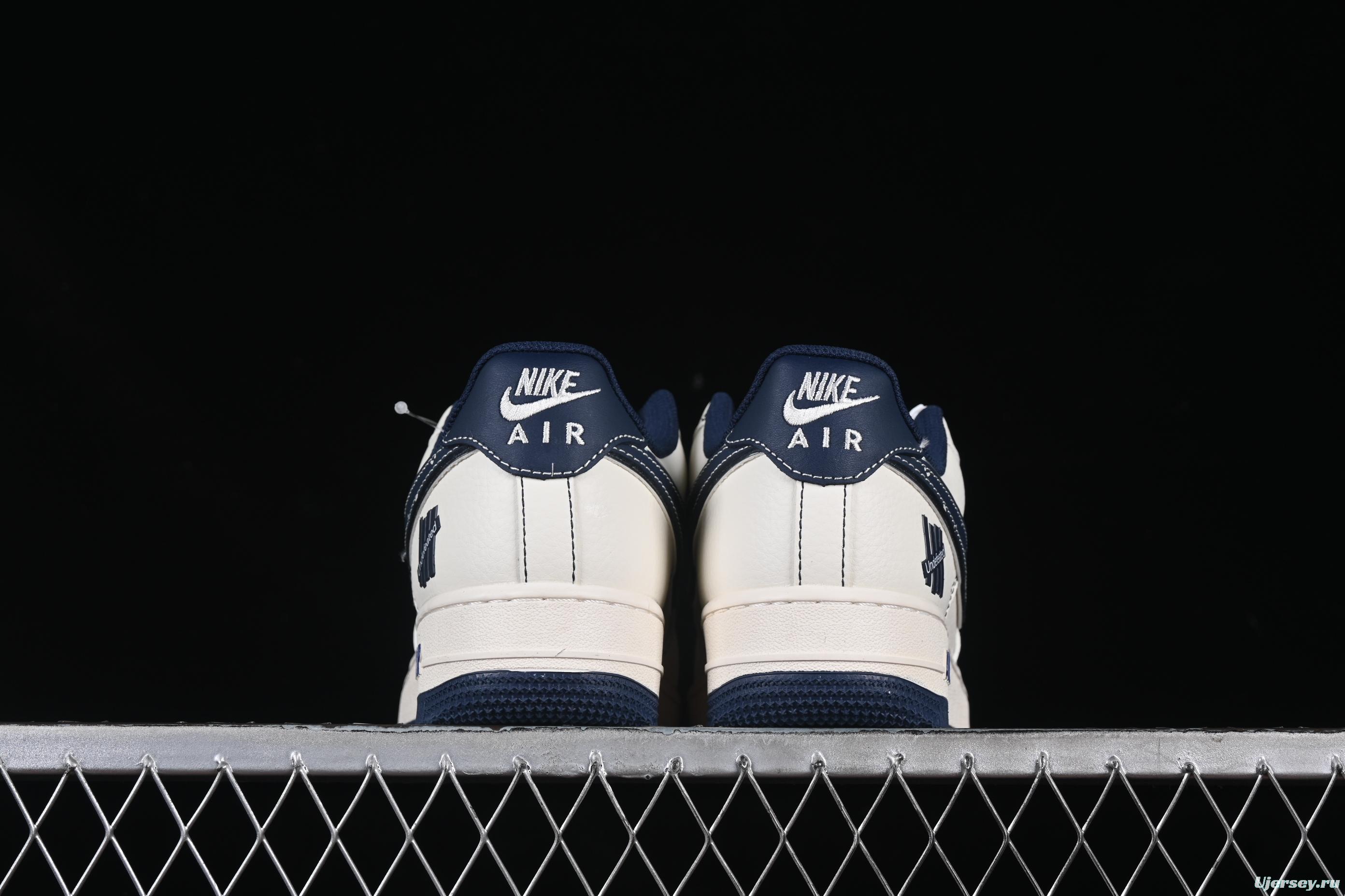 Nike Air Force 1 '07 Low UN Collaboration Navy Splatter Swoosh Casual Sneakers - XS1958-522