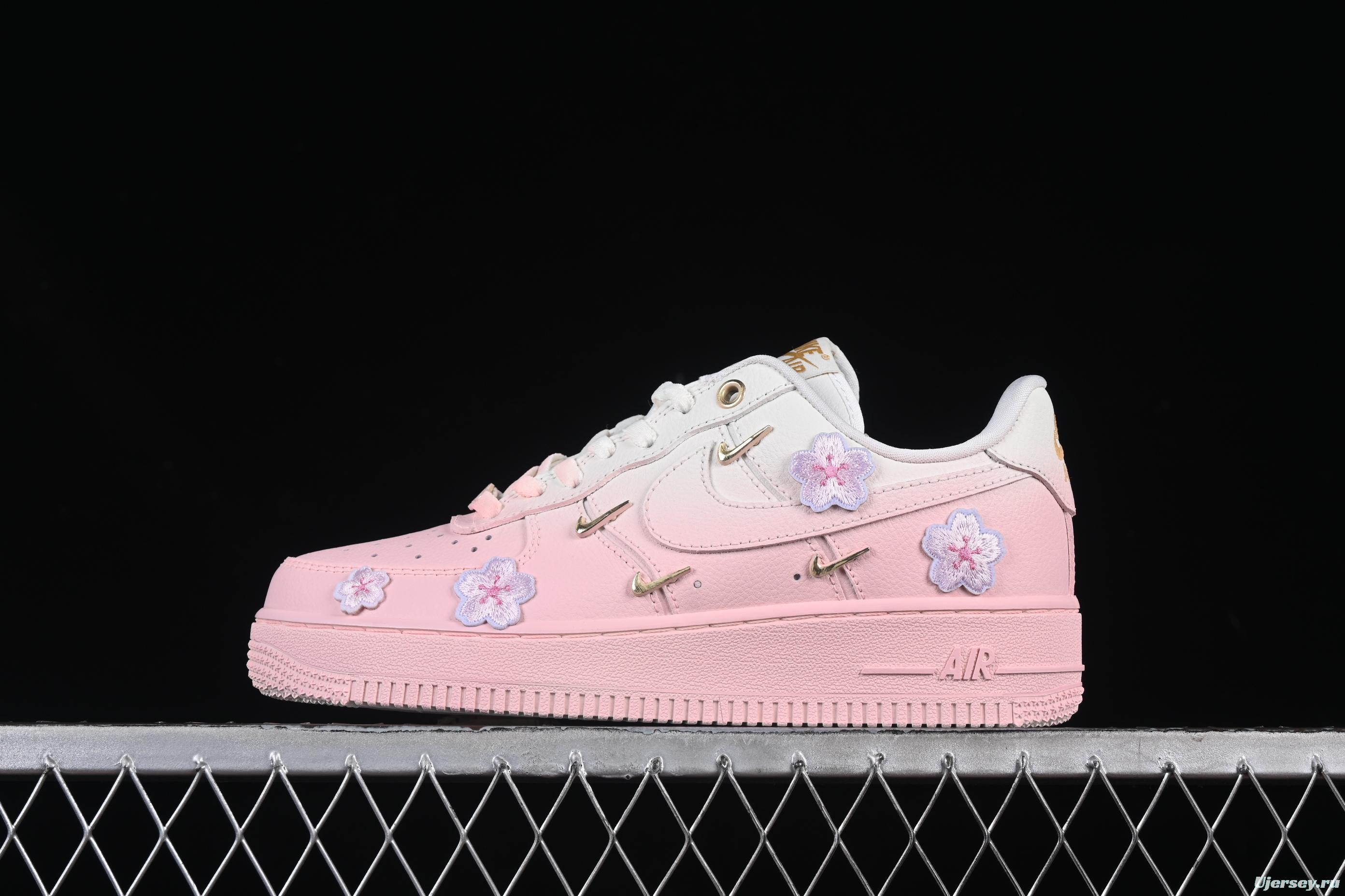 Nike Air Force 1'07 Low Casual Sneakers with Cherry Blossom Inspired Design - FC3654-121