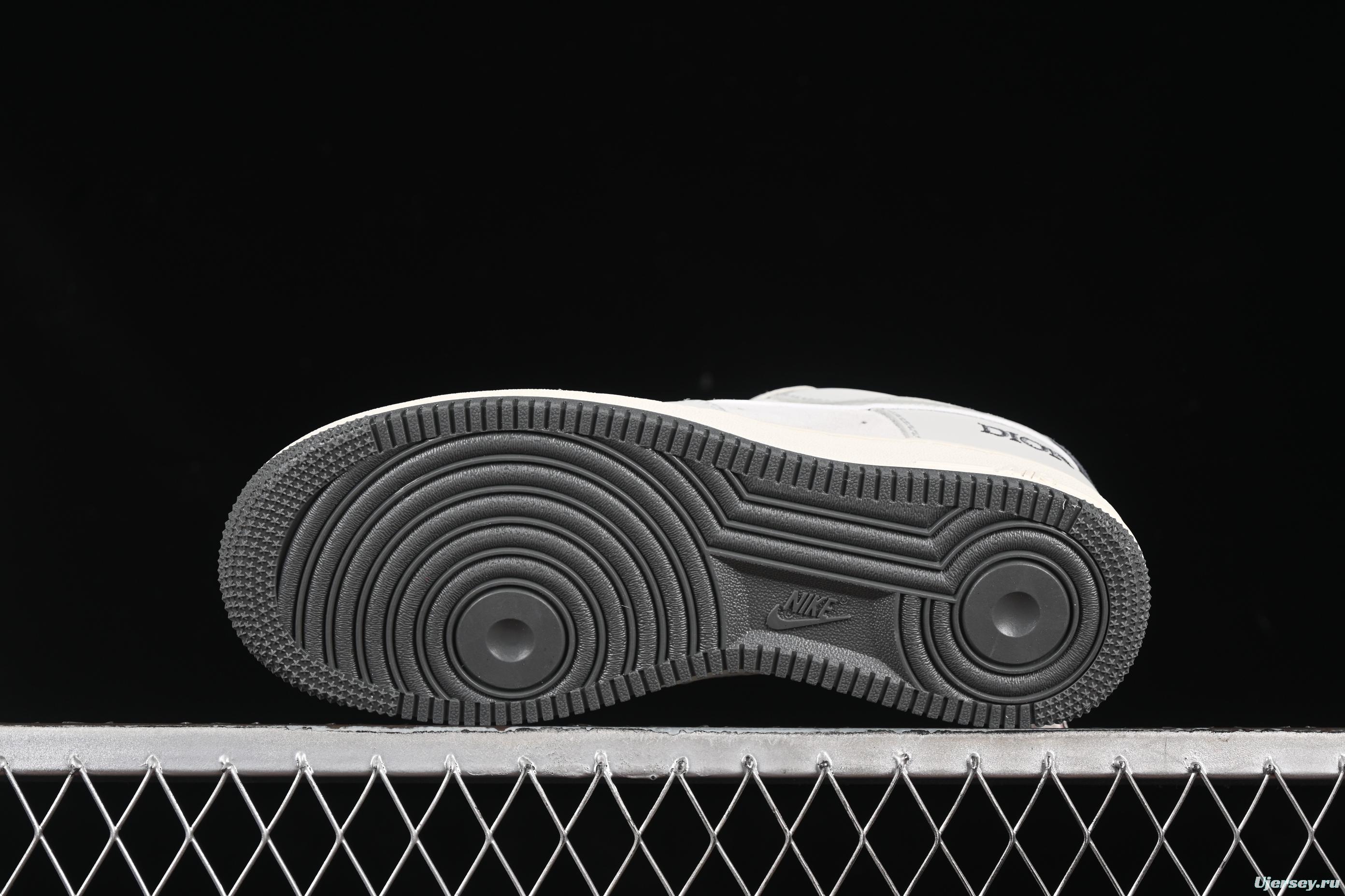 Nike Air Force 1 '07 Low Dior Collaboration Classic Gray Low-Top Casual Sneakers - DF0188-041