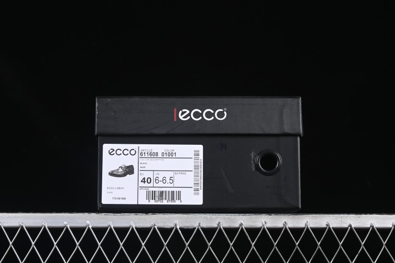 ECCO London Collection Slip-On Business Men's Leather Shoes with Wide Toe Box and Cushioned Sole - 61160801001