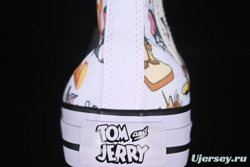 Converse All Star High Top Casual Sneakers with Tom and Jerry Theme - A15112C