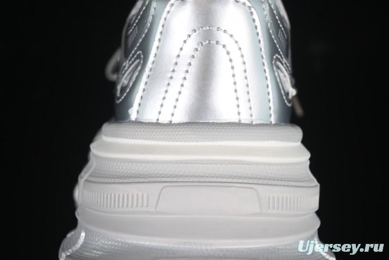 GG-CC Thick Sole Casual Running Shoes with Fashionable Design - G25S2507 Silver