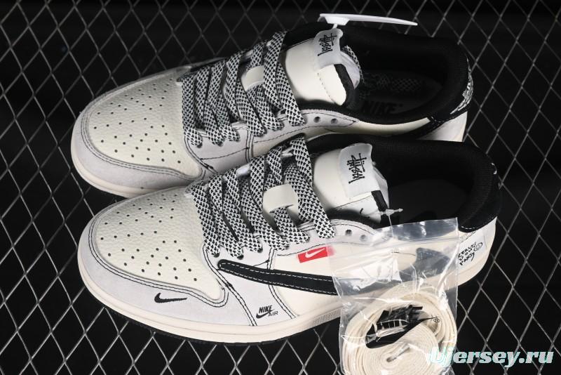Nike Travis Scott x Fragment Design x Air Jordan 1 Low OG SP AJ1 Retro Sneakers - YX5066-301