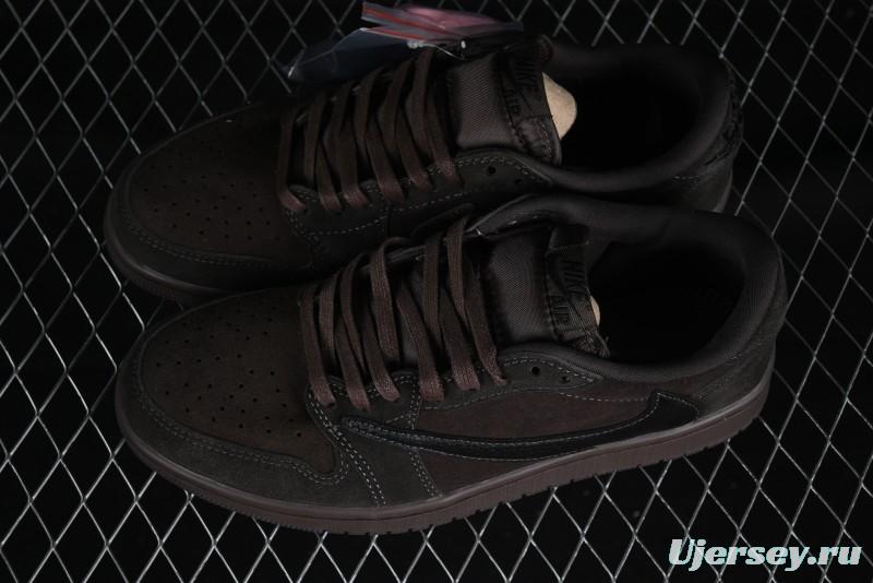 Nike Travis Scott x Air Jordan 1 Low OG AJ1 Reverse Swoosh Sneakers - DM7866-202
