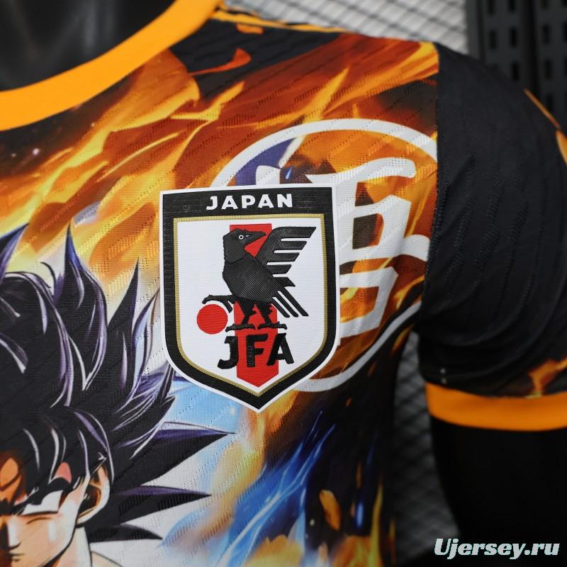 Player Version 2025 Japan Black with Anime Super Saiyan Design Jersey