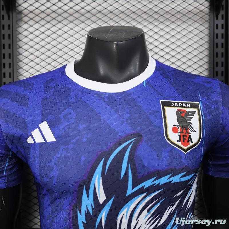 Player Version 2025 Japan Blue Jersey with Owl Design