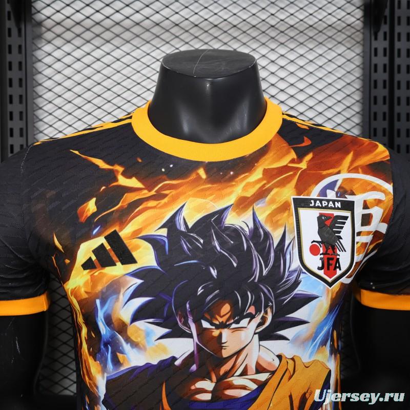 Player Version 2025 Japan Black with Anime Super Saiyan Design Jersey