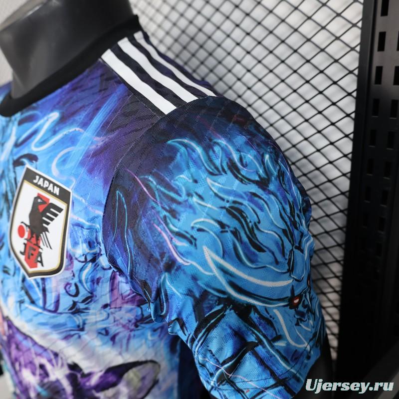 Player Version 2025 Japan Blue with Anime Combat Scene Design Jersey