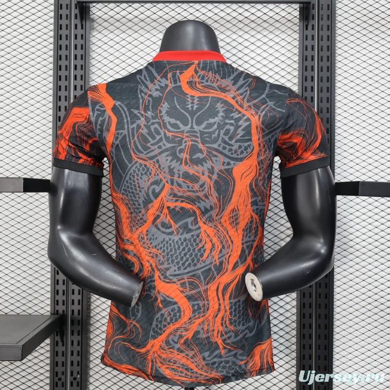 Player Version 25/26 Real Madrid Black with Dragon Design Jersey