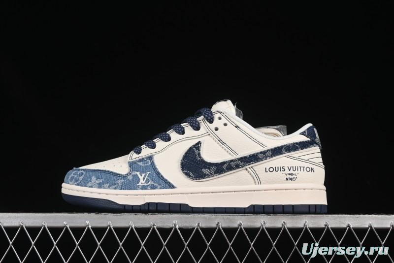 Nike SB Dunk Low LV Collaboration Anniversary High-End Custom Low-Top Casual Skate Shoes - XX3168-142
