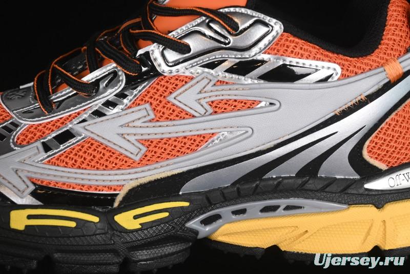 Off-White Be Right Low-Top Lifestyle Sneakers in Grey Orange - X.E5