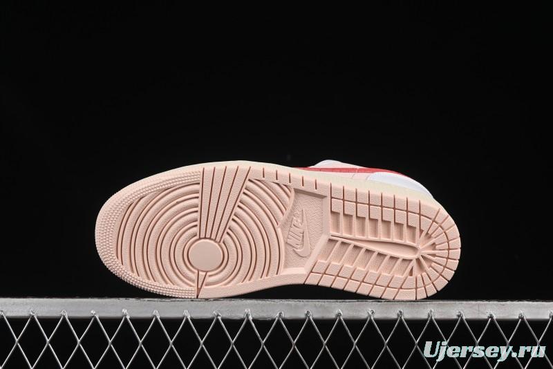 Nike Air Jordan 1 Low AJ1 White Pink Low-Top Casual Sneakers - IB8156-133