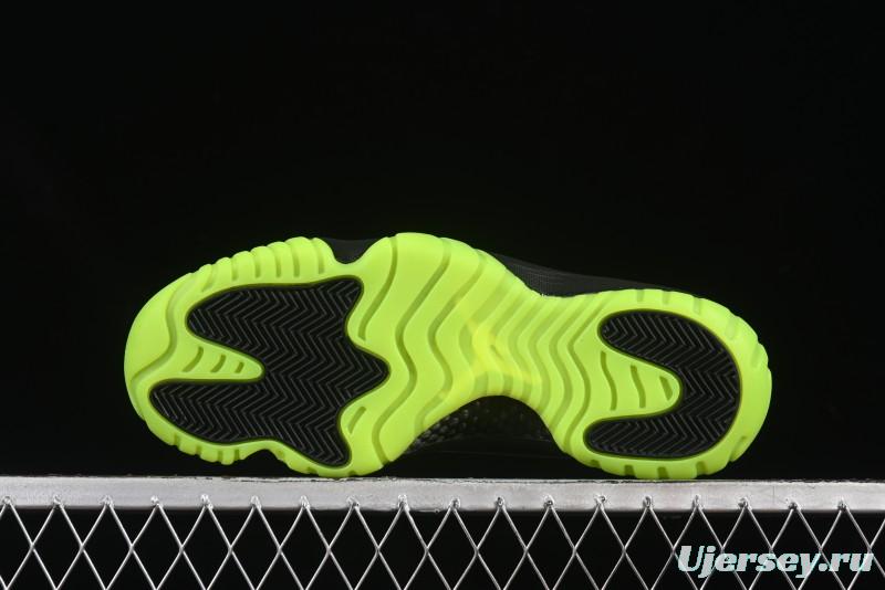 Nike Air Jordan 11 Retro CT8012-003 Basketball Shoes in Black & Guacamole Green