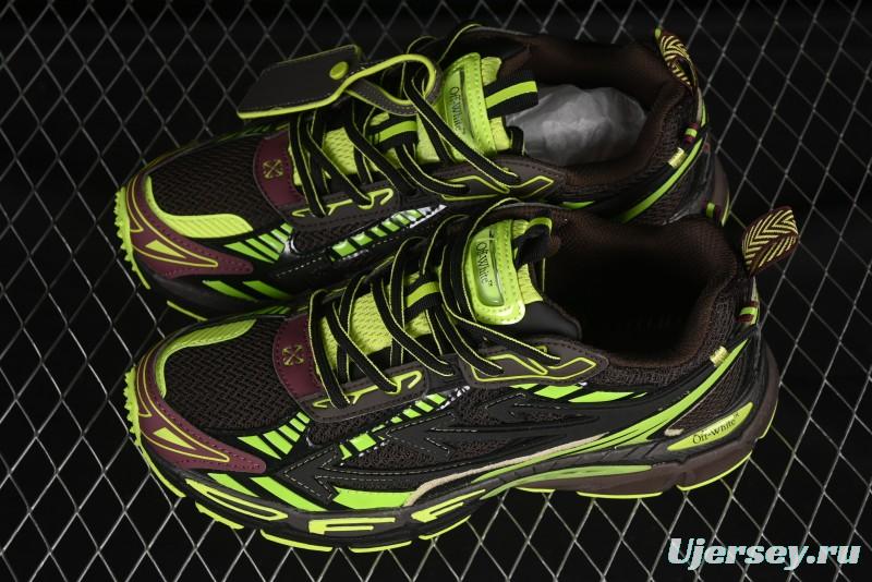 Off-White Be Right Low-Top Lifestyle Sneakers in Black Green - X.E5