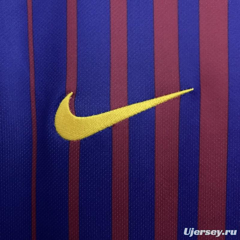 17/18 Retro Barcelona Home Jersey