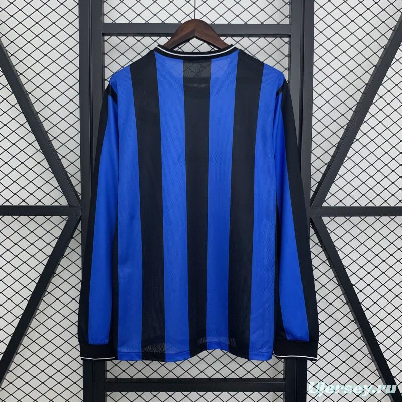 09/10 Retro Inter Milan Long Sleeves Champions League Edition Home Jersey