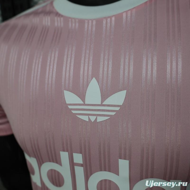 Player Version 2025 Adidas Light Pink Vertical Stripes Jersey
