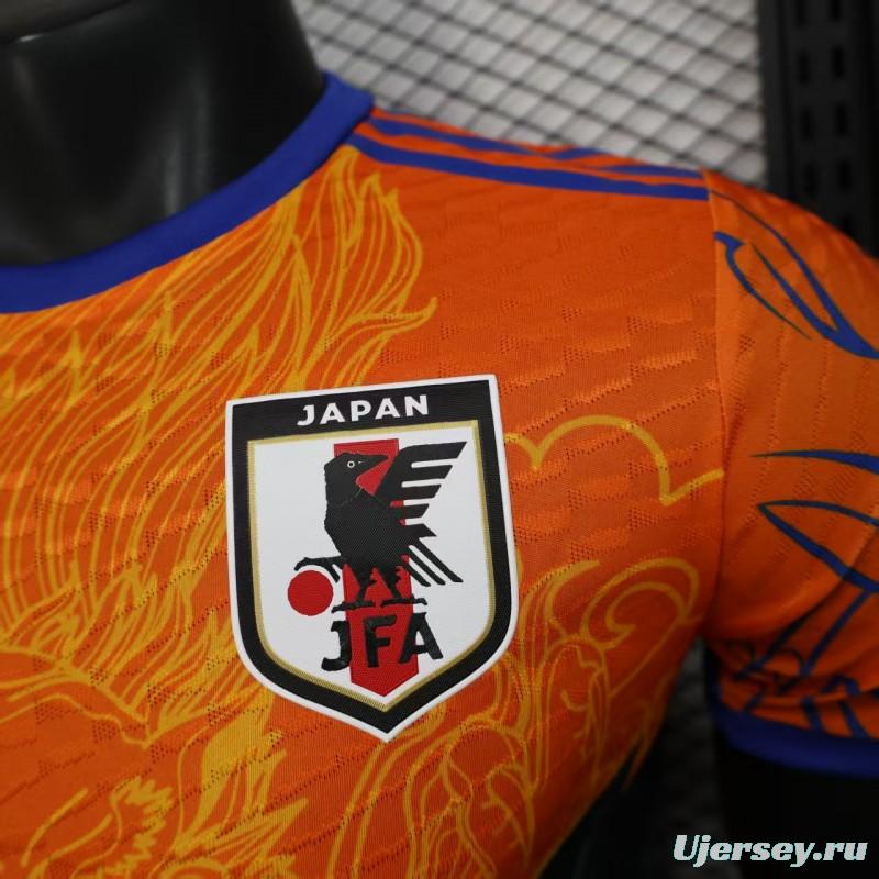 Player Version 2025 Japan Orange with Dragon Ball Z Vegeta Character Jersey