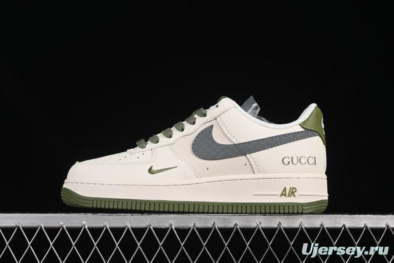 Nike Air Force 1'07 Low Gucci Collaboration Green Grey Pattern Casual Sneakers - XS1958-563