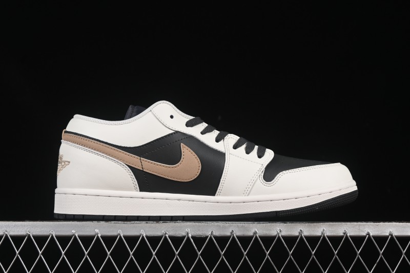 Nike Air Jordan 1 Low AJ1 Retro Casual Sneakers in Black White Grey - IH0649-021