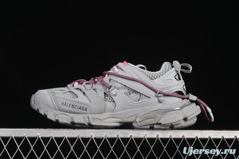 Balenciaga Track Sneaker Tess s.Gomma Res BI ALV/TIS EFF NUBUK/TIS E Waterproof Running Shoes - WTRHK1013