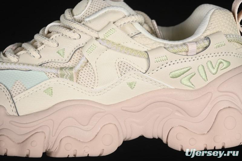 Fila Heritage Fluid Cat Paw 5.0 Vintage Dad Shoes with Lace-Up Design - F12W432101FAP