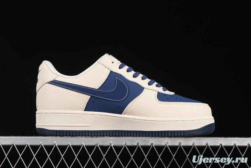 Nike Air Force 1'07 Low Balenciaga Collaboration Blue Woven Label Low-Top Casual Sneakers - DF0188-062