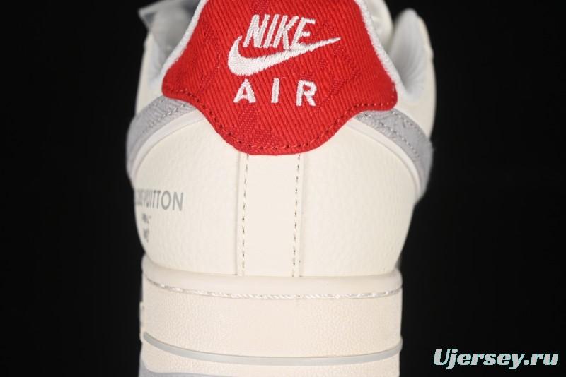 Nike Air Force 1 '07 Low LV Collaboration Grey Denim Swoosh Casual Sneakers - XX3168-135