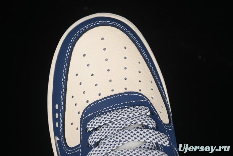 Nike Air Force 1'07 Low FOG Collaboration Beige Blue Ripple Casual Sneakers - KK1988-079