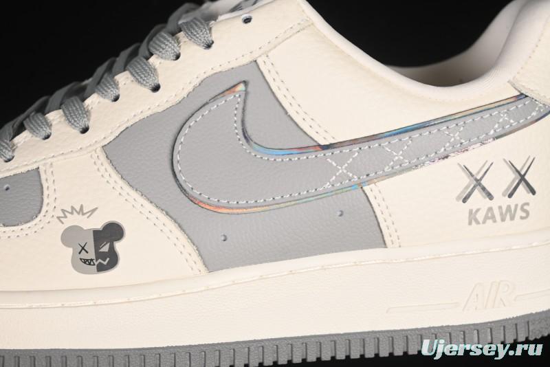 Nike Air Force 1'07 Low Kaws Collaboration Beige Grey Casual Sneakers - KK1988-078