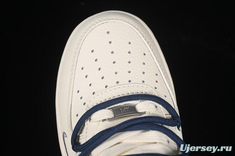 Nike Air Force 1 '07 Low Supreme Collaboration Two-Tone Blue Grey Lace-Up Casual Sneakers - DM6868-068