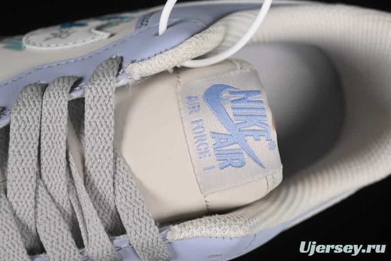 Nike Air Force 1'07 Low "Blue Star Love" 520 Series Limited Edition Casual Sneakers - DB3301-991