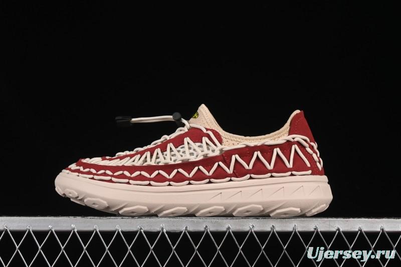 Keen Uneek Flat-M Woven Elastic Strap Outdoor Water Sports Sandals - 1014097 RED