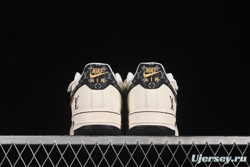 Nike Air Force 1 '07 Low LV Collaboration Blue Swoosh Drawstring Casual Sneakers - DM6868-061