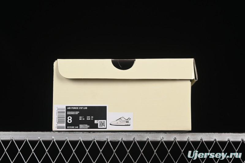 Nike Air Force 1 '07 Low Supreme Collaboration Military Green Multi Swoosh Casual Sneakers - XX3168-148