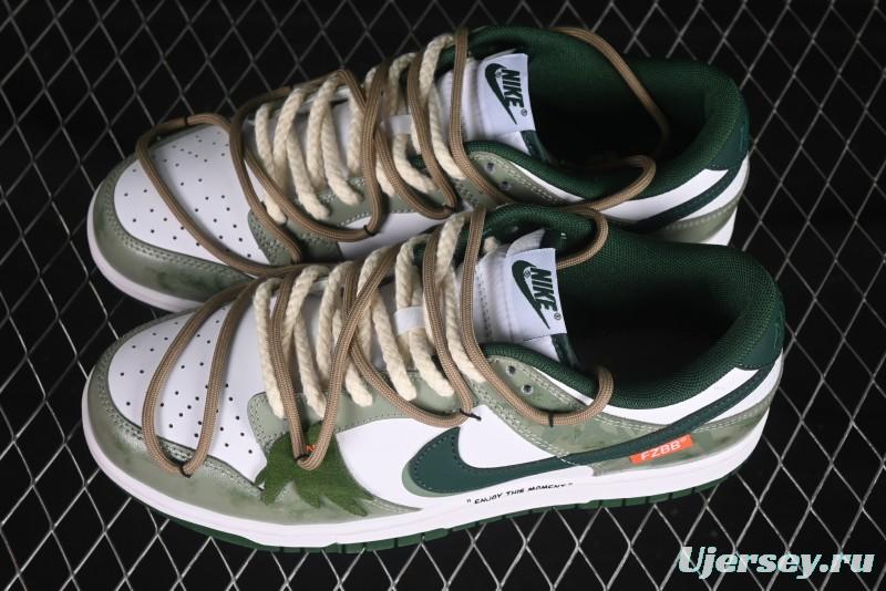 Nike Dunk Low Butterfly Bamboo Forest Green Low-Top Casual Sneakers - DD1391-101