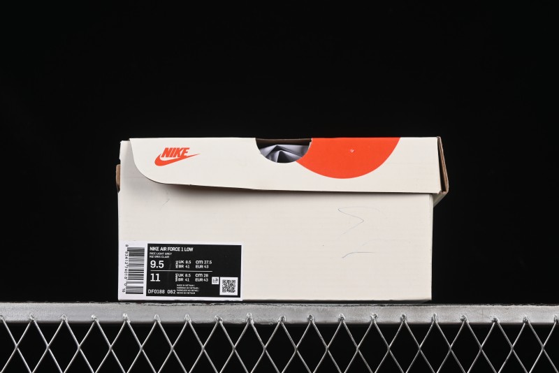 Nike Air Force 1'07 Low Balenciaga Collaboration Blue Woven Label Low-Top Casual Sneakers - DF0188-062