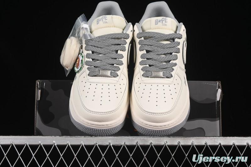 Nike Air Force 1 '07 Low BAPE Collaboration Beige Starry Sky Casual Sneakers - HH7518-065