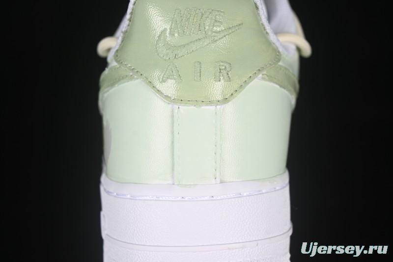 Nike Air Force 1'07 Low "Green Love" 520 Limited Edition Casual Sneakers with Small Green Heart Design - DH2920-111