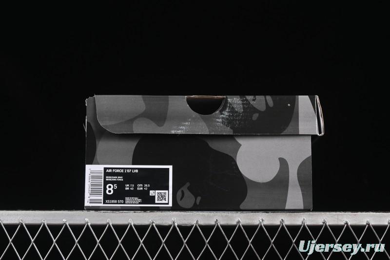 Nike Air Force 1 '07 Low Bape Collaboration Star Swoosh Casual Sneakers - XS1958-570