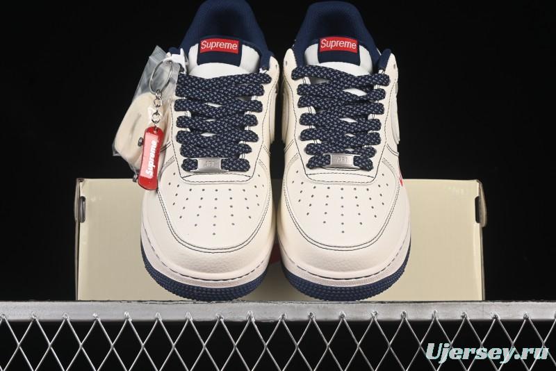 Nike Air Force 1 '07 Low Supreme Collaboration Casual Sneakers with Full-Length Air Cushion - HH7518-074