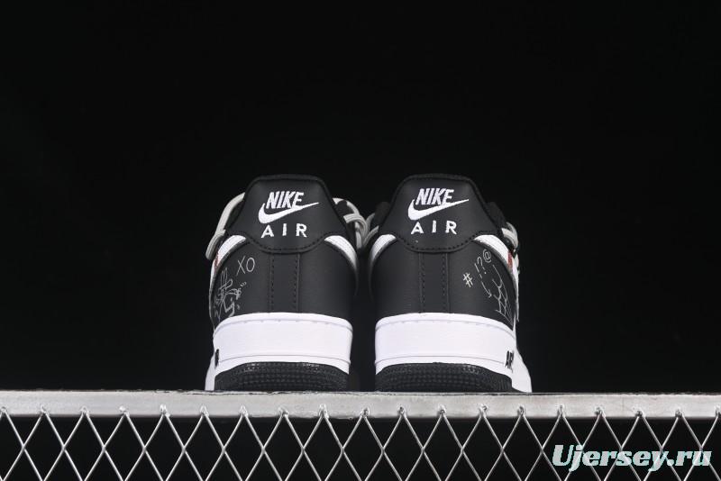 Nike Air Force 1'07 Low Denim Casual Sneakers with Full-Length Air Cushion - ZH0316-071