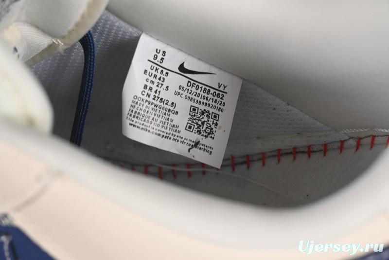 Nike Air Force 1'07 Low Balenciaga Collaboration Blue Woven Label Low-Top Casual Sneakers - DF0188-062
