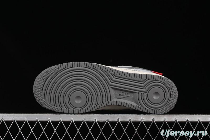 Nike Air Force 1'07 Low The North Face Collaboration Grey Multi-Tone Casual Sneakers - JJ2508-715
